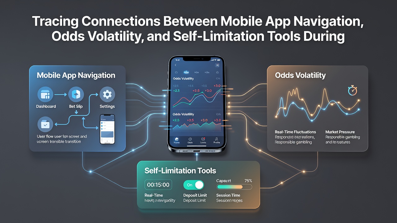 Schnittstelle mit Quotenverlauf und aktiviertem Selbstlimitierungstool in einer mobilen Wett-App